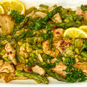 Chicken Piccata with Shaved Asparagus