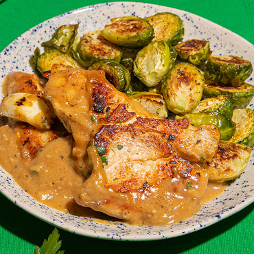 Roasted Garlic and Brussels Sprouts